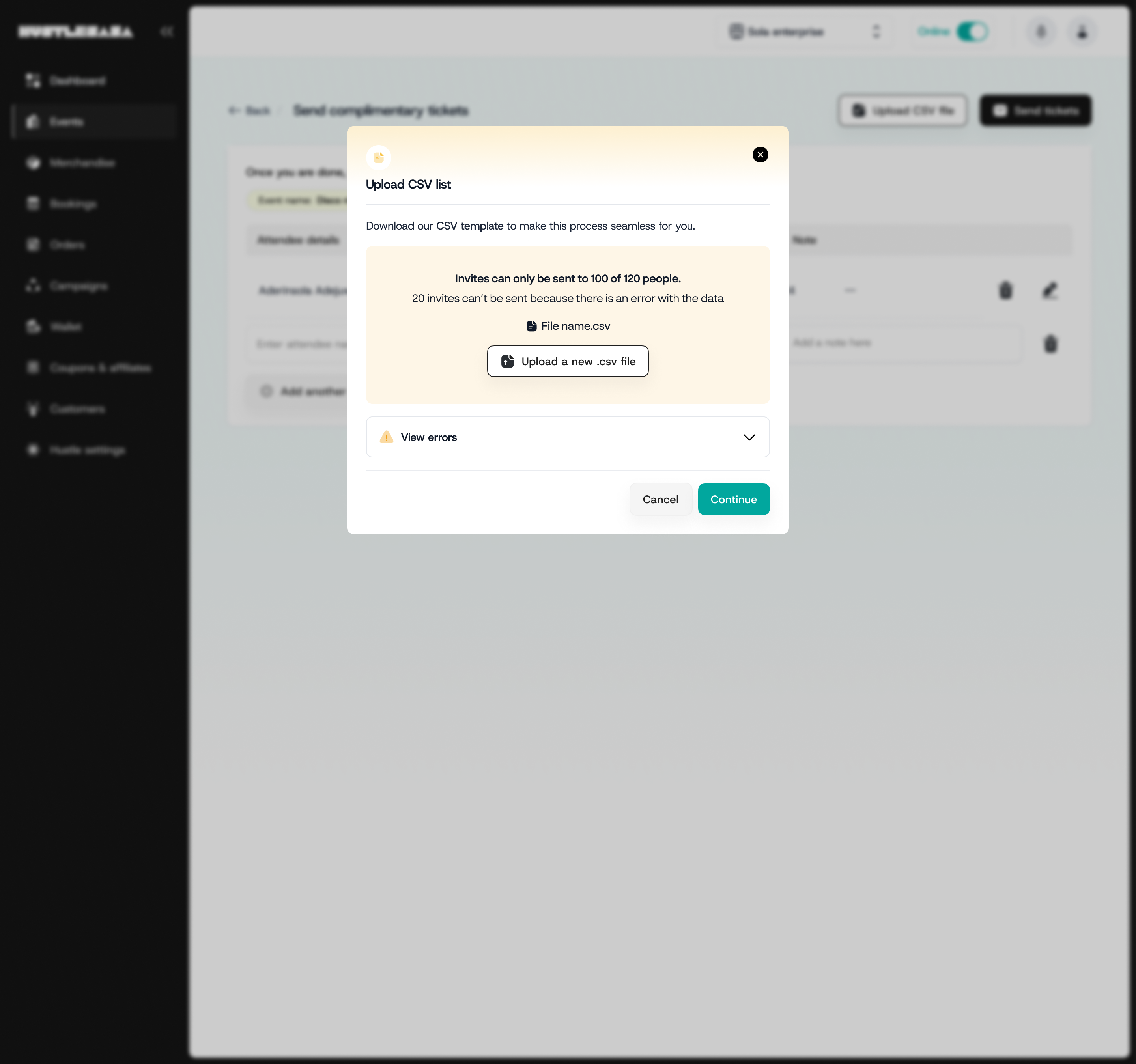 Partial success with errors collapsed